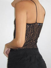 Mesh Sheer Lace Camisoles Spaghetti Strap Sleeveless Backless Tank Summer Mini Vest Streetwear Crop Tops